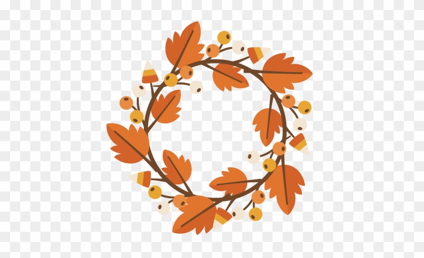 Fall Wreath Svg Cutting File For Electronic Cutting - Fall Wreath Clip Art Free #8309
