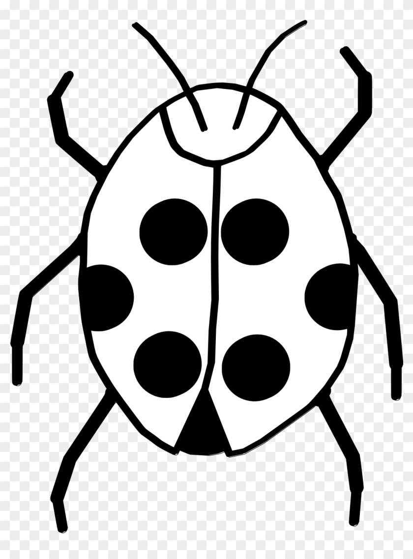 Images For Ladybug Clip Art Black And White - Clipart Of Bug Black And White #8377