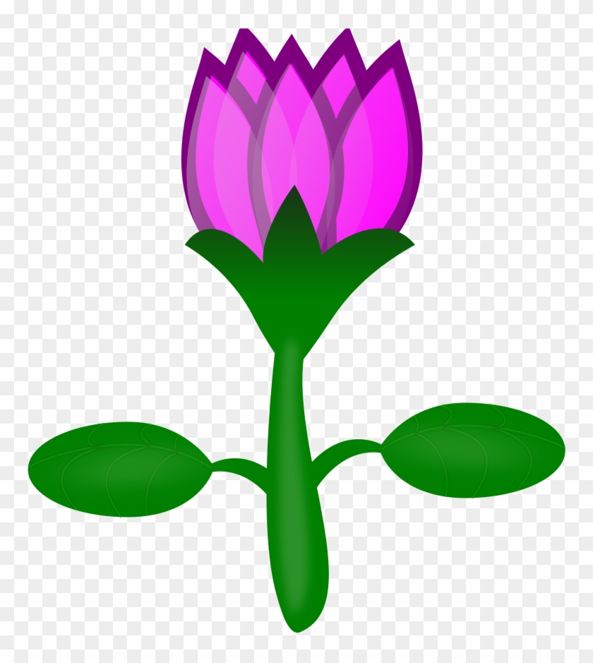 Lotus Clip Art Image Black And White Free Download - Cartoon Flower Without Background #8738