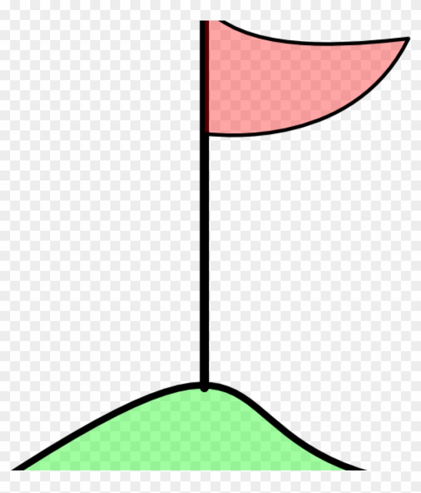 Golf Flag Clipart Golf Flag In Hole On Green Clip Art - Golf Flag Clip Art #860