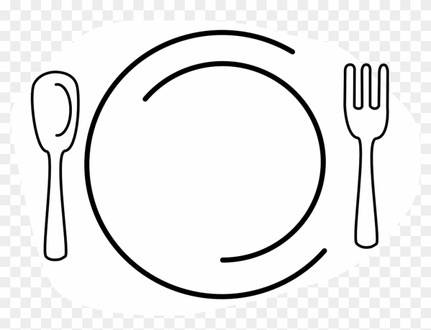 Fork And Knife Plate Clipart #8916
