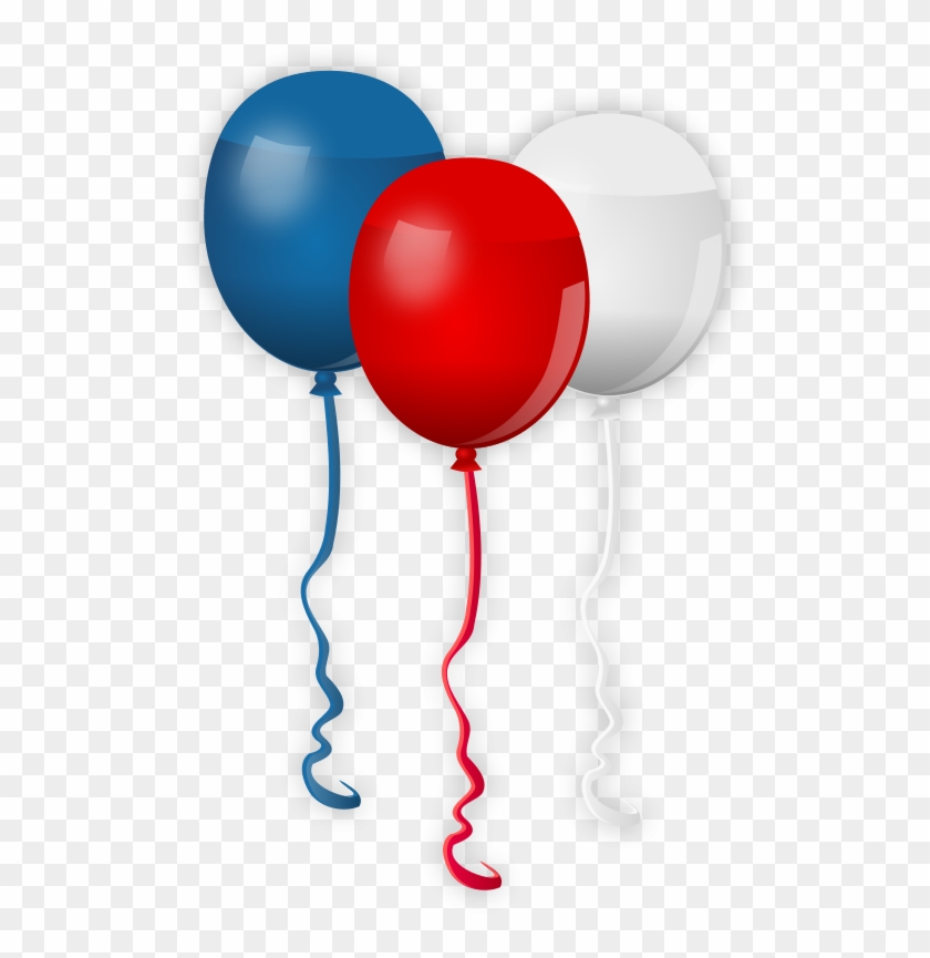 4th July Balloons - Red White Blue Balloons Transparent Background #8976