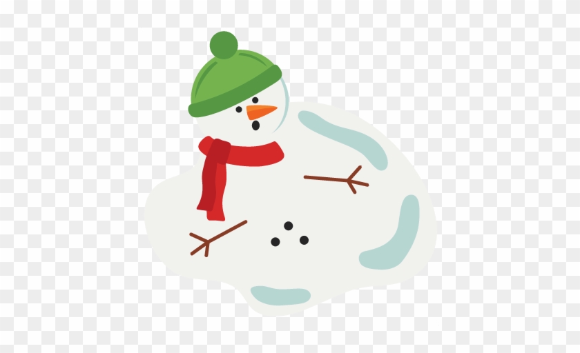 Melting Snowman Clipart - Svg File Melting Snowman #10043
