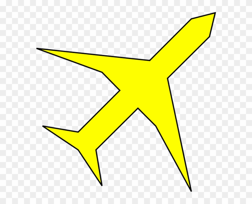 Airplane Clipart Yellow Airplane - Yellow Plane Clip Art #10743