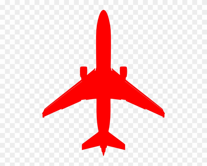 Red Plane Clip Art At Clker Com Vector Online Royalty - Plane Silhouette Blue #10752