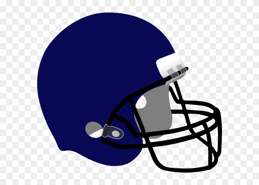 Football Helmet Clip Art - Dark Blue Football Helmet #11125