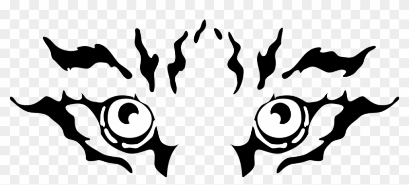 Tiger Eye Vector - Tiger Eyes Clipart Black And White #11482