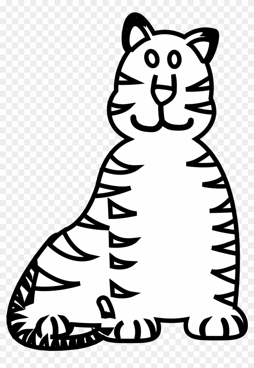 Animal Tiger Black White Black White Art Beta Geometry - Tiger Black And White Clip Art Of Animals #11787