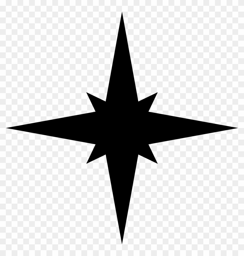 Compass Clipart 1pass Clip Art Free Vector Clipartwiz - 4 Point Star Vector #12133
