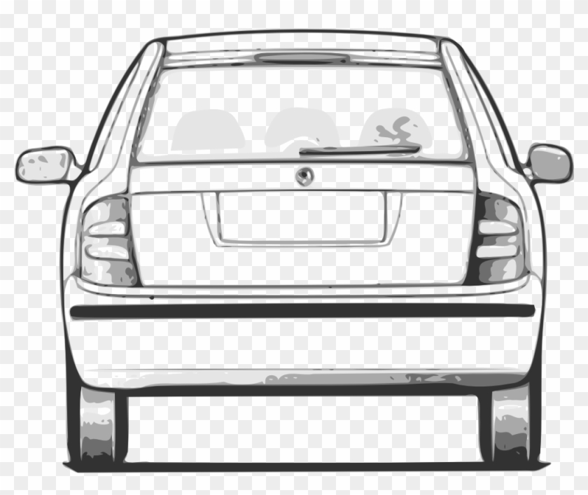 Fabia Car Back View Clip Art - Car Back View Clipart #12141