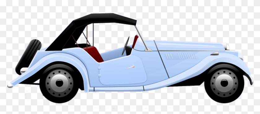 Blue Car Clipart Old Fashioned Car - Vintage Cars Clip Art Free #12463