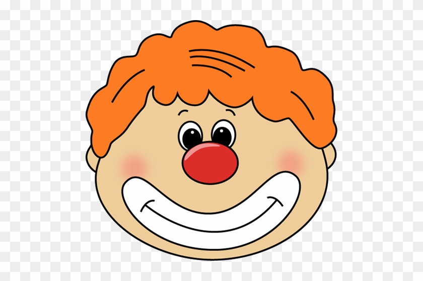 Clown Face - Clown Red Nose Clipart #12553