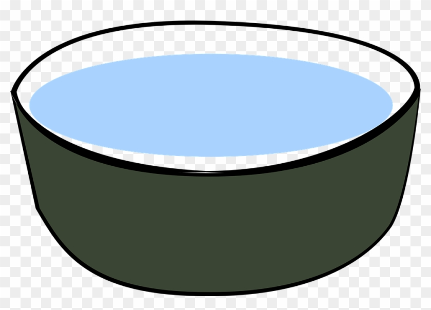 Dog Bowl Free Vector Graphic Bowl Water Drink Dog Pet - Water Bowl Clip Art #12845