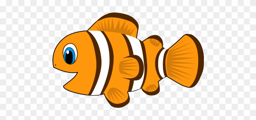 Clownfish Clipart Animated Pencil And In Color Clownfish - Cartoon Of Fish #12989