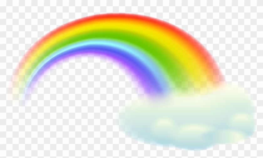 Rainbow Clipart Transparent Pencil And In Color Rainbow - Rainbow And Cloud Clipart #13734
