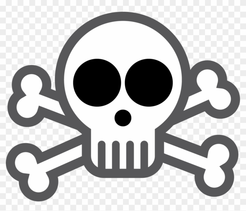 Free Skull Clip Art Cmsalmon - Skull & Bones Rectangle Magnet #13917