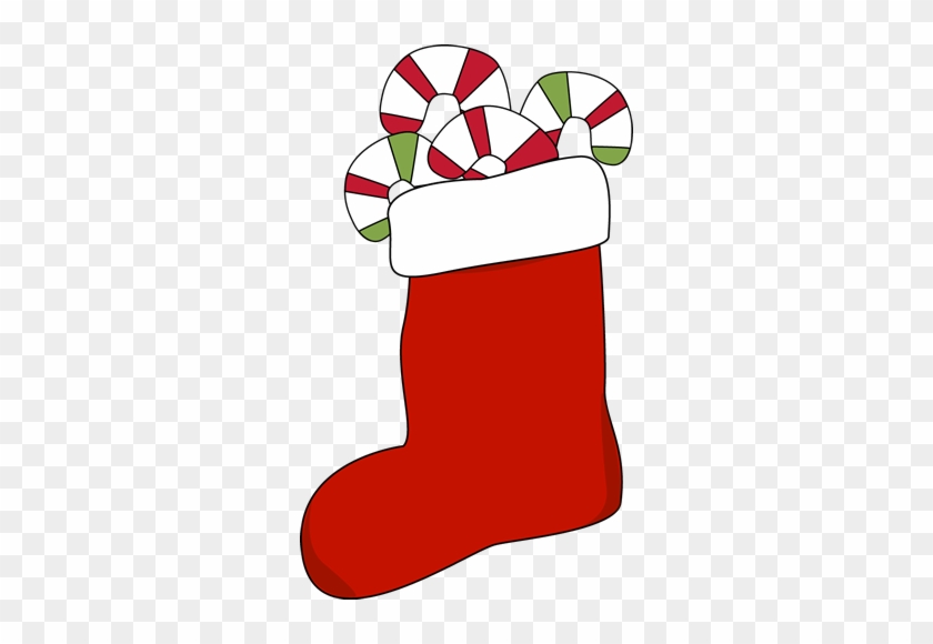 Christmas Stocking Clip Art, Christmas Stocking Clip - Stocking With Candy Canes #13954