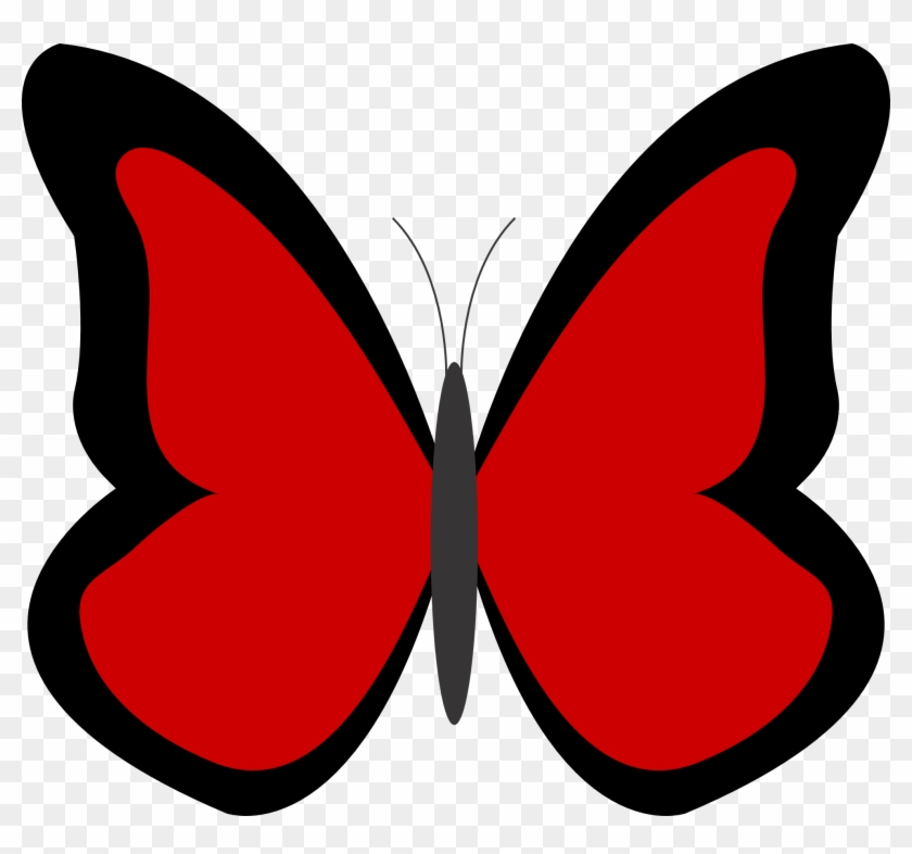 Red Butterfly Cliparts Free Download Clip Art - Butterfly Clip Art Red #14106
