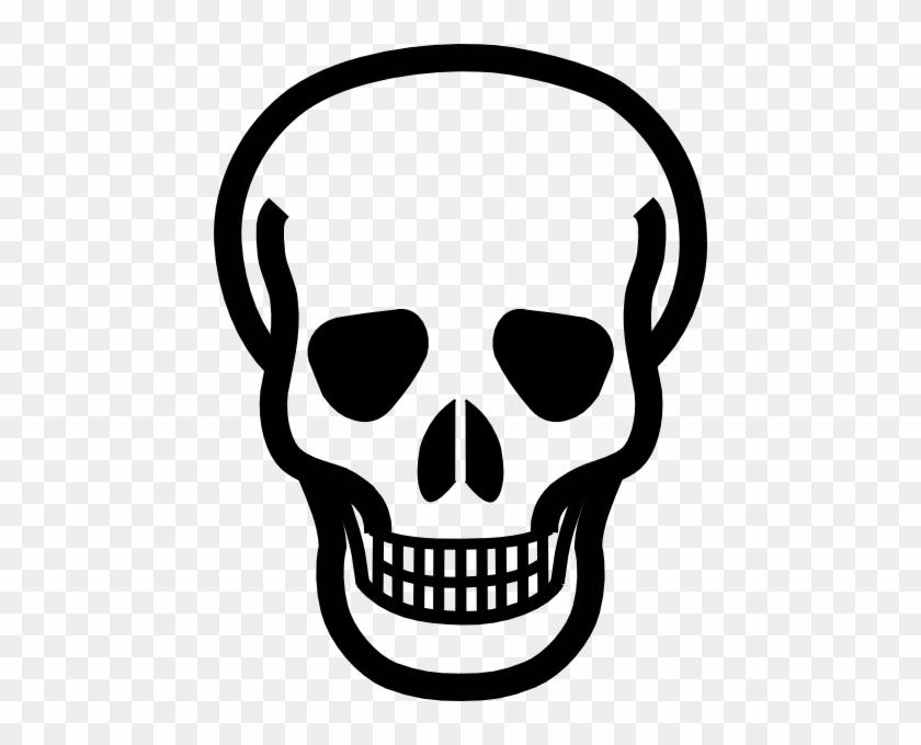 Totetude Skull Outline Clip Art - Outline Of A Skull #14481