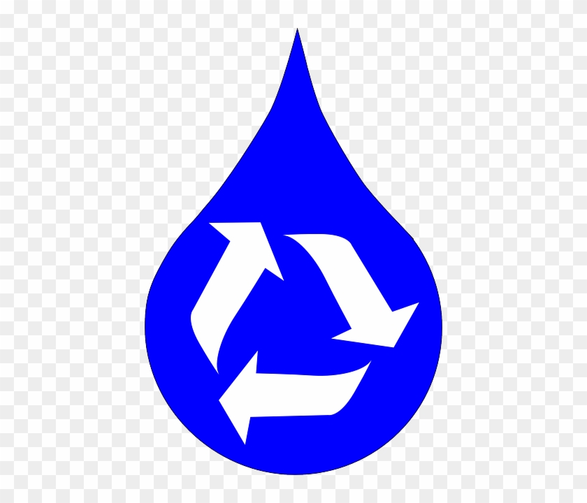 Free Vector Ksd Recycle Water Blue Clip Art - Water Drop Clip Art #15199