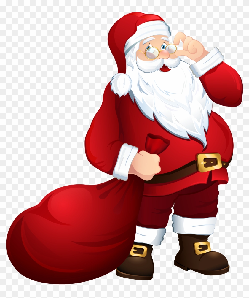 Santa Claus With Bag Png Clipart Image - Santa Claus Png #15560