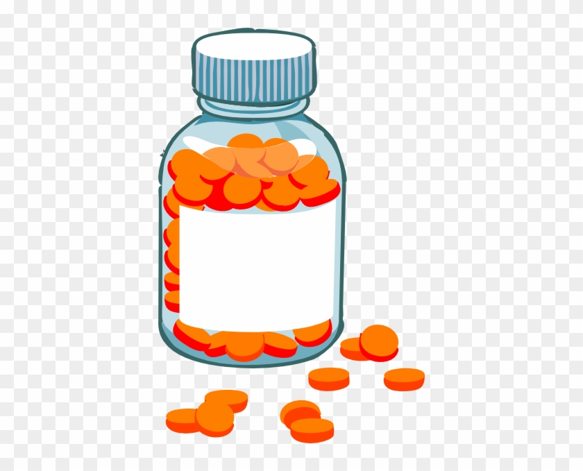 Blank Pill Bottle Rad Clip Art At Clker - Pill Clipart #15613