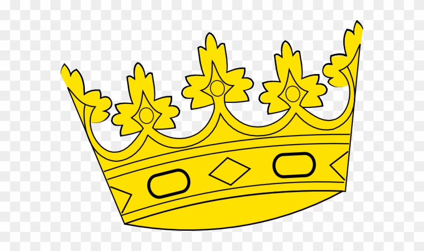 Big Tilted Crown Clip Art At Clker - มงกุฎ สี เหลือง #16519