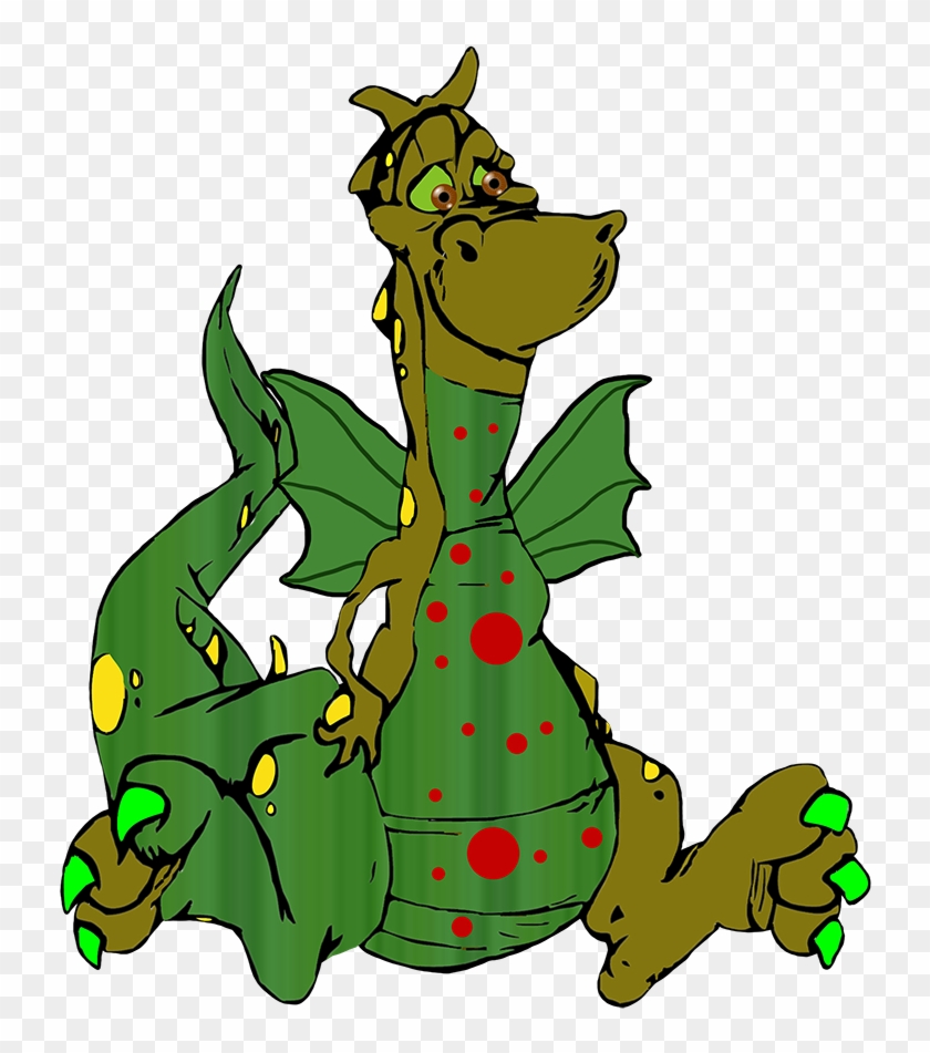 Cartoon Dragon Drawing, Sad Cartoon Dragon - Cartoon Dragon #17189