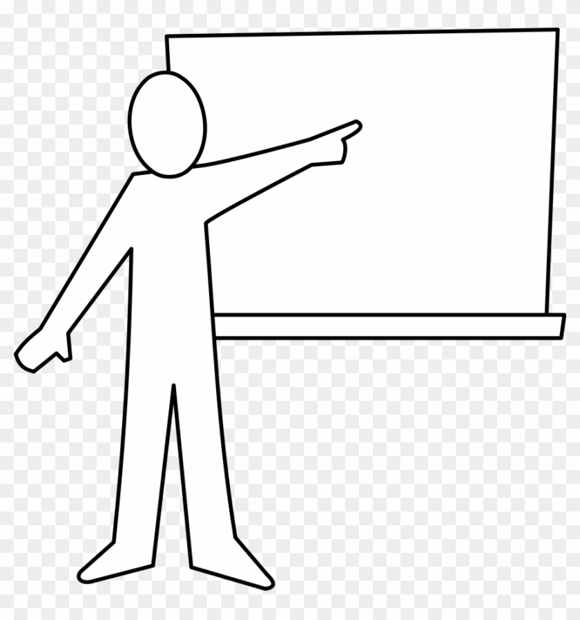 Professeur / Teacher Clip Art - Teacher Clipart Black And White Png #17352