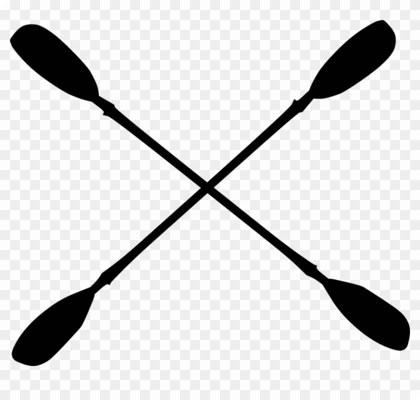 Kayaking Paddles Ores Crossed Kayak Sport River - Paddle Clipart #17474