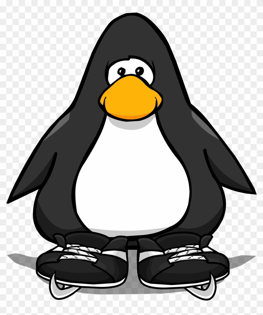 Hockey Skates From A Player Card - Penguin With A Top Hat #77376