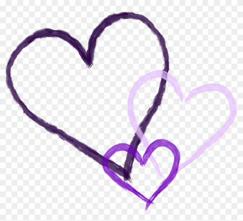 Projects Ideas Purple Heart Clipart Png Transparent - Purple And Grey Hearts #79386