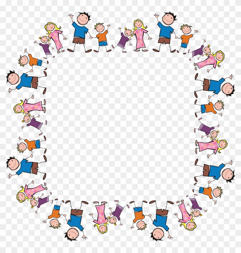 Free Clipart Of A Square Frame Made Of Stick Family - Cadre Solidarité #83327