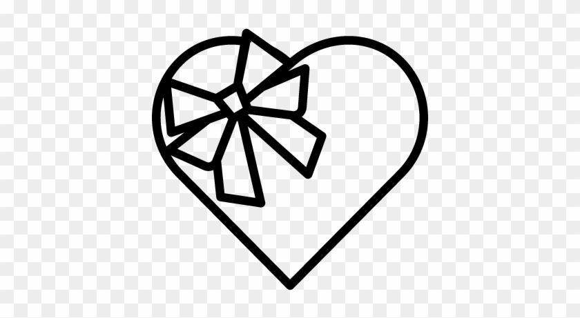 Chocolate Heart Shape Box Vector - Drawing In Chocolate Shape #83388