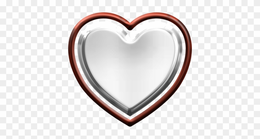 Valentine's Day Free Clip Art - Silver And Red Hearts Png #84944