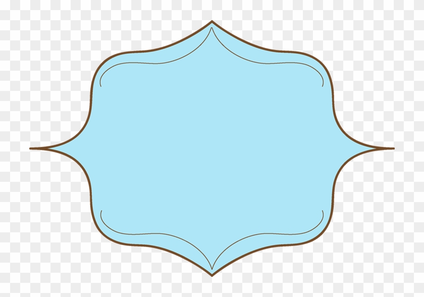 Shapes Clipart Elegant Shape - Blue Label Frame Png #85538