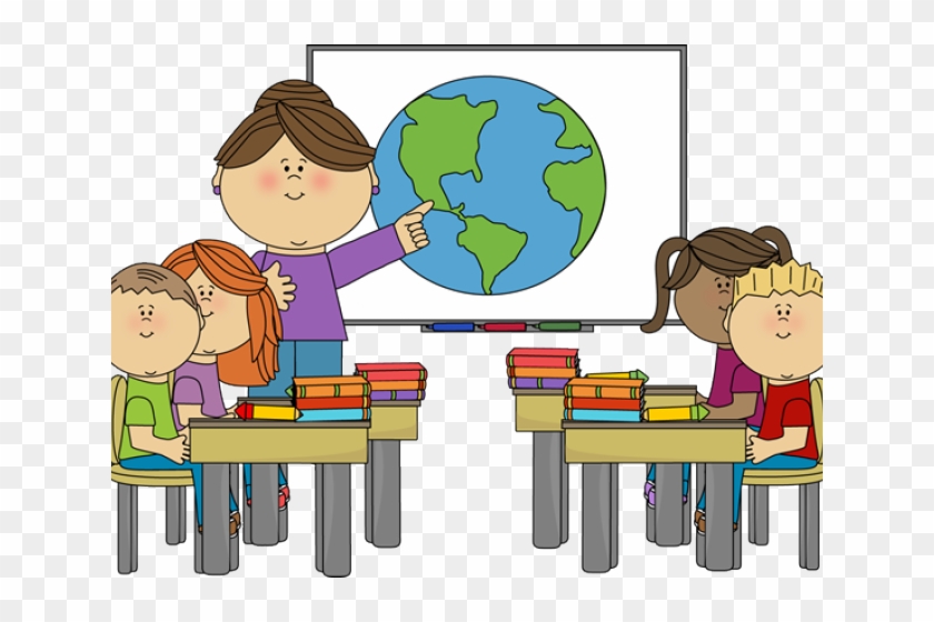 Teacher With Students Clipart - Class Clipart #462396