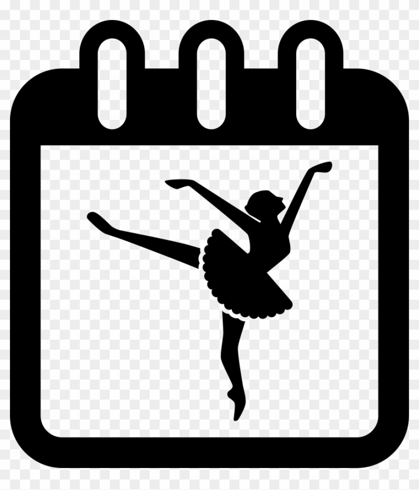 Ballet Dancer On Calendar Page To Remind Class Day - Dancer Icon Png #462476