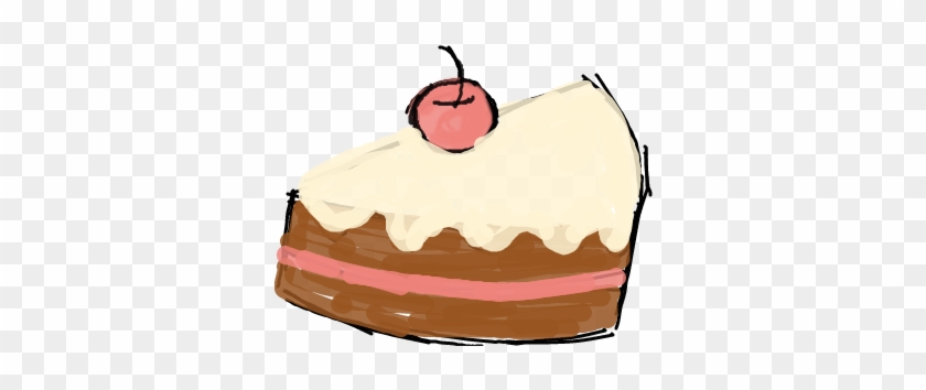 Slice Of Cake Clipart Cake Slice Drawing Here's A - Piece Of Cake Drawing Png #463613