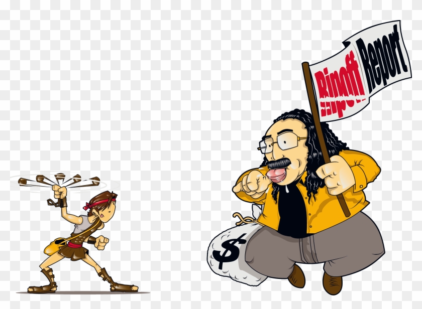 David Aims To Take Down Ed Magedson's Ripoffreport - Cartoon #463709