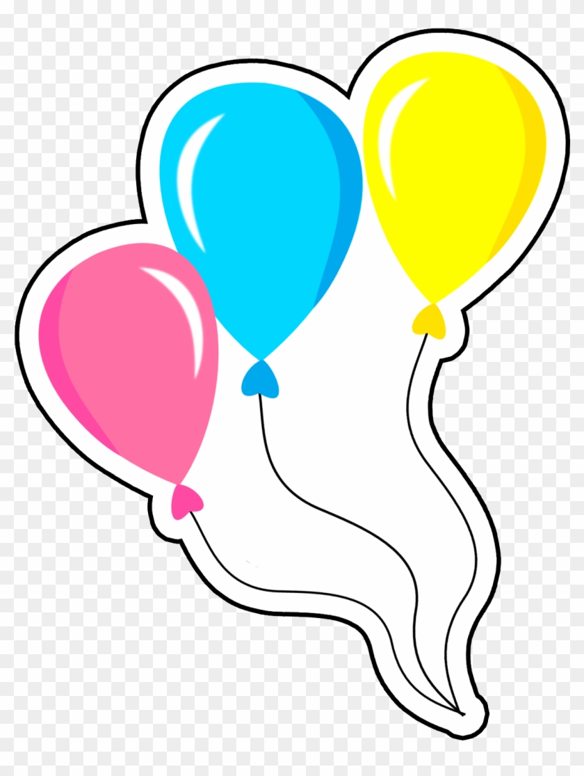 Balões Contorno Branco - Balão De Festa Desenho #464035