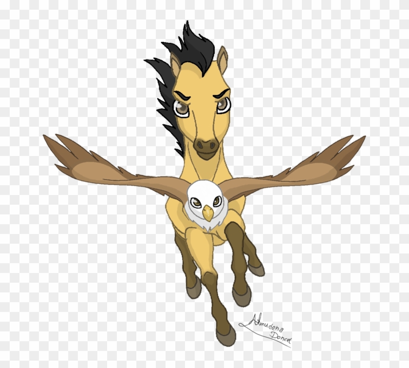 "y Asi Pase De Potro A Caballo Corriendo Junto Al Aguila - Spirit El Corcel Indomable Y El Aguila #464250