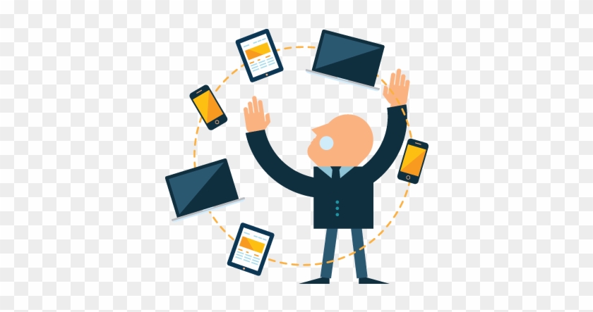 Mobile Device Best Time To Send Email - Flat Design #464707