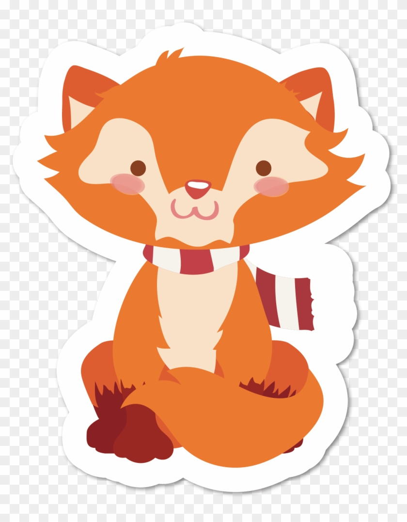 Red Fox Drawing Sticker Cartoon - Red Fox Drawing Sticker Cartoon #465099