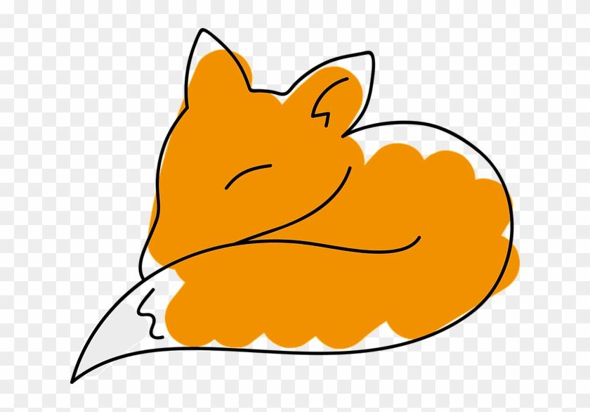 Fox Necklace - Silver Fox Necklace - Sleeping Fox - #465190