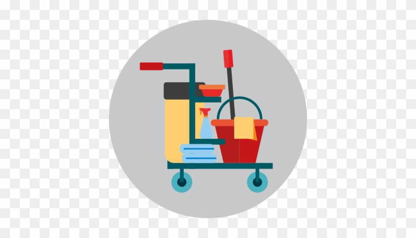 Cleaning & Housekeeping - Janitor Cart Illustration #466076
