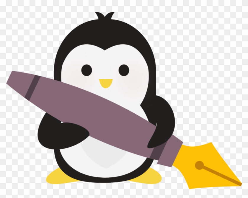 Technical Penguins Content Penguin Is Holding A Large - Penguin Running Away Png #467274