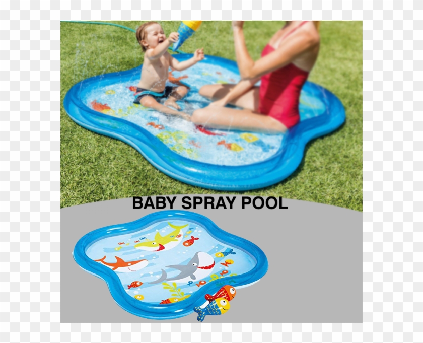 Intex Inflatable Square Baby Spray Pool, Blue #467872