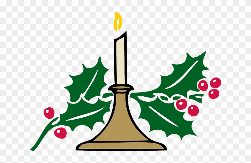 Cartoon Black, Holly, Candle, White, Recreation, Cartoon - Church Christmas Clip Art #468159