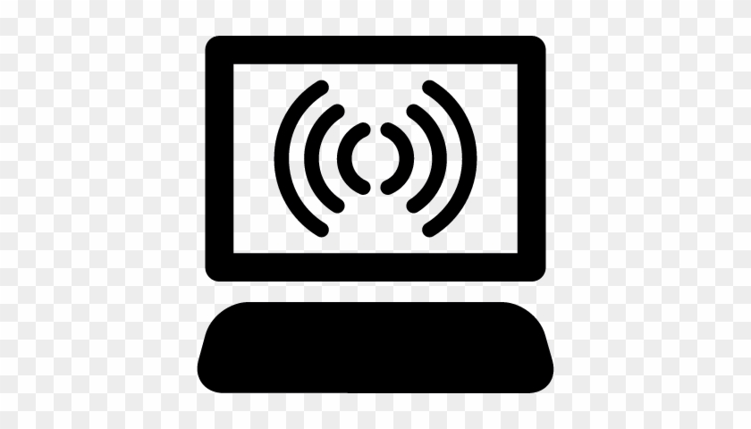 Laptop With Internet Connection Vector - Computer #468529